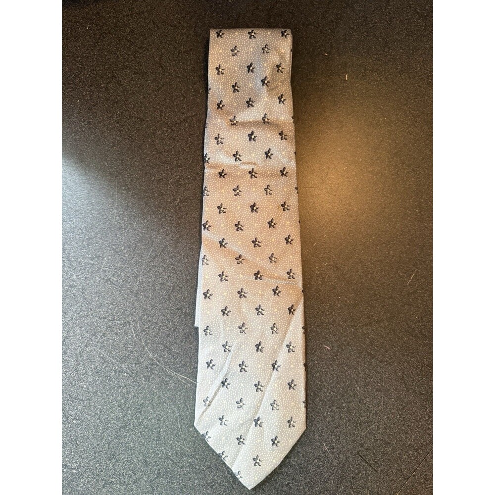 BARTON MODA Silk tie Hand Made in Italy Classic Floral Office Career Business